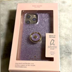 New in box Kate Spade iPhone 13 Pro Max phone case and ring holder/stand